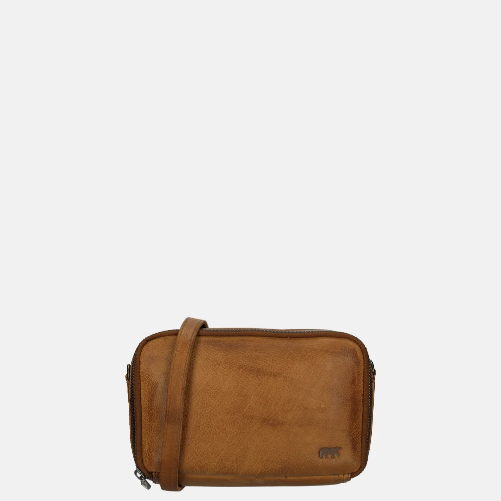 Bear Design crossbody tas cognac