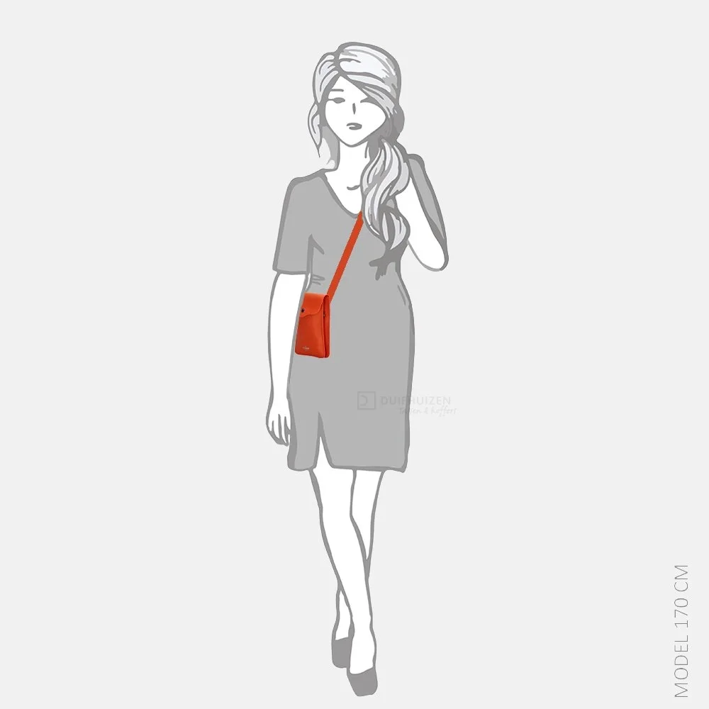 Charm London Saffiano telefoontas oranje bij Duifhuizen