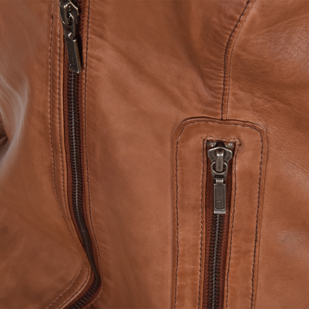 Dekkers Ledermode Lora dames jack cognac bij Duifhuizen