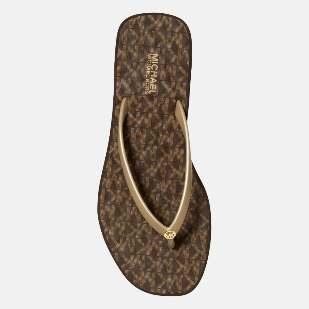 Michael Kors slippers brown bij Duifhuizen