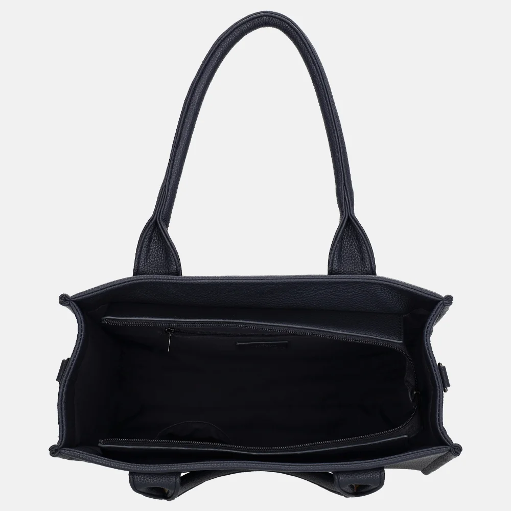 Charm London Debossed shopper M blauw bij Duifhuizen