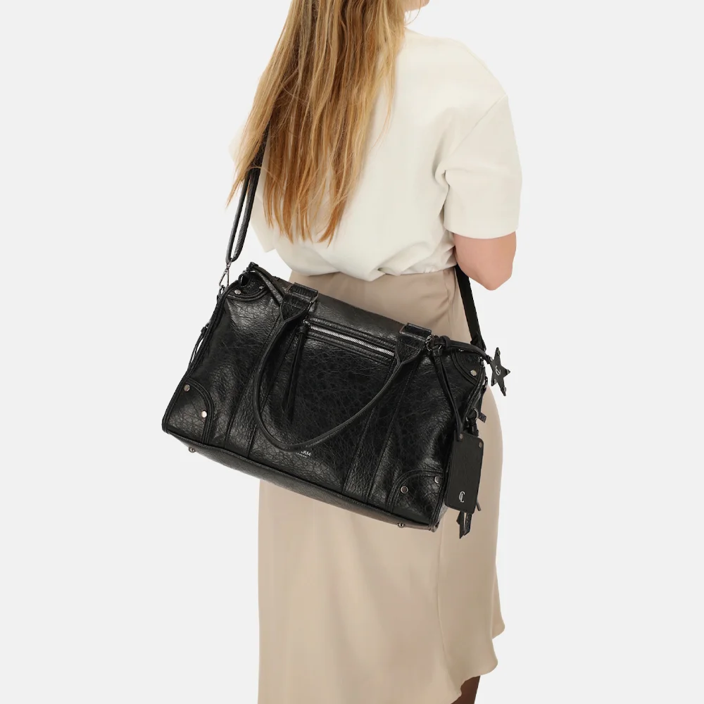 Charm London Berlin shopper L zwart bij Duifhuizen