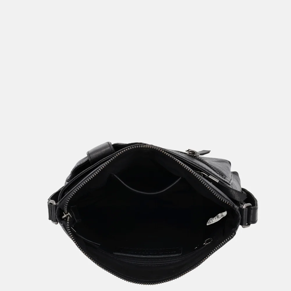 Hide & Stitches Idaho crossbody tas zwart bij Duifhuizen