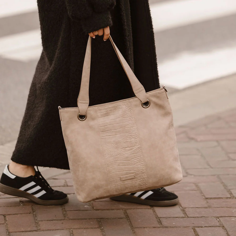 Enrico Benetti Josie shopper middentaupe bij Duifhuizen