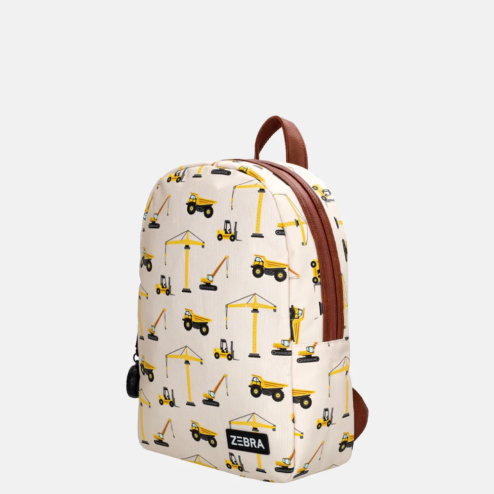 Zebra Trends kinderrugzak bouwverkeer print bij Duifhuizen