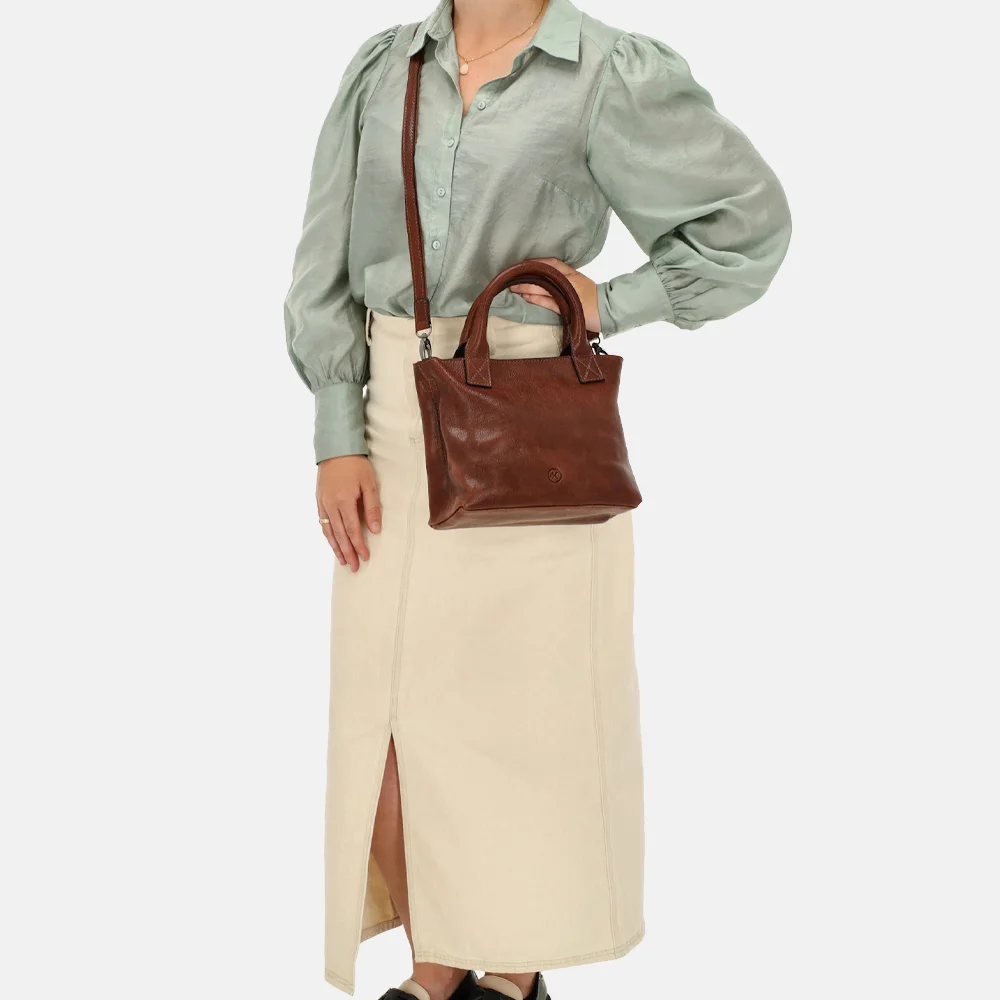 Hide & Stitches Discover handtas S brown bij Duifhuizen