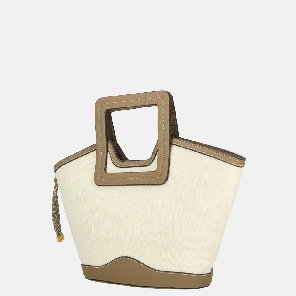 Laurent David Cato handtas taupe bij Duifhuizen