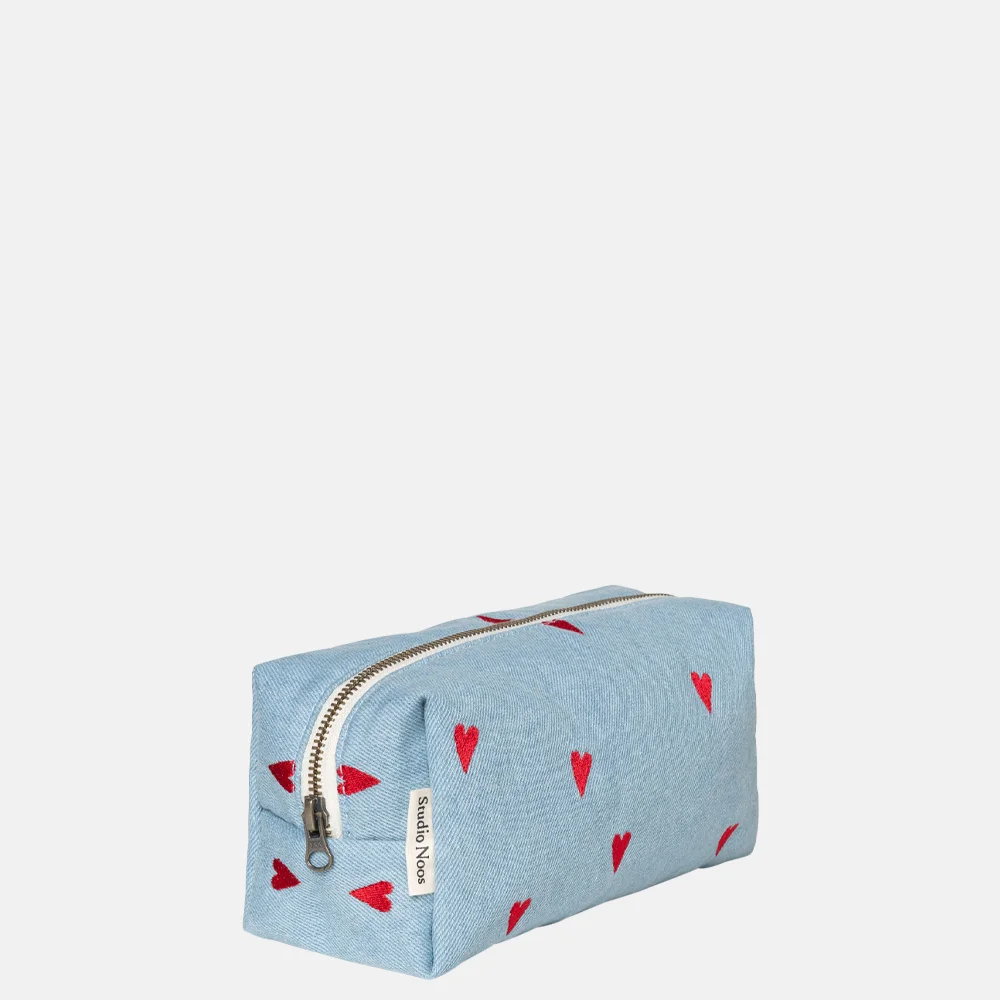 Studio Noos Denim Hearts toilettas S denim bij Duifhuizen