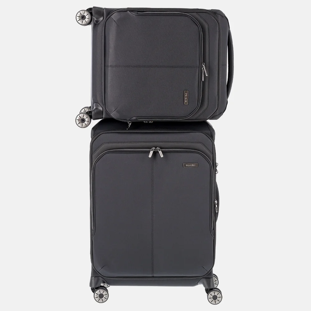 Travelite Priima handbagage koffer 55 cm black bij Duifhuizen
