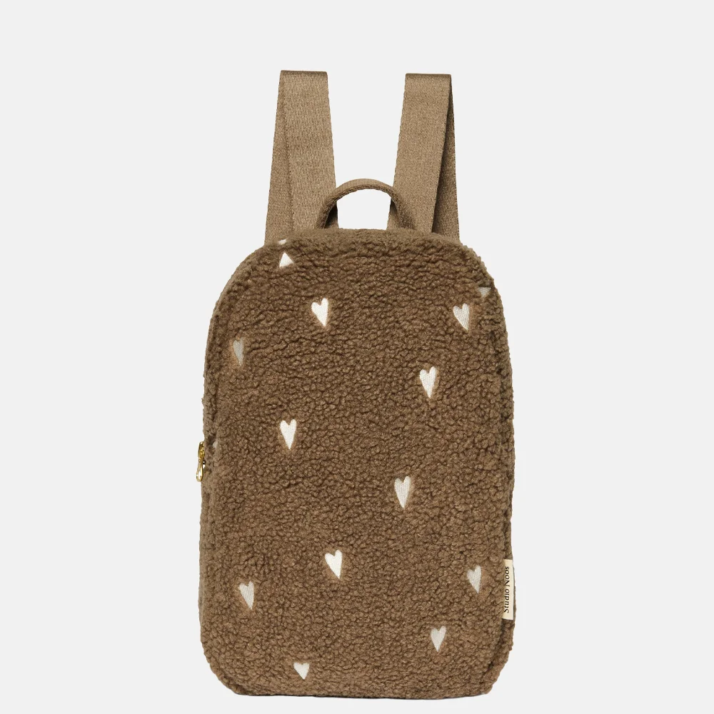Studio Noos Teddy Hearts mini kinderrugzak brown