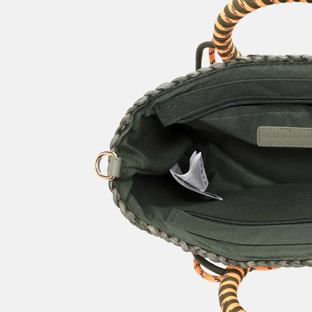 Emily & Noah Jolanda handtas riet S khaki bij Duifhuizen