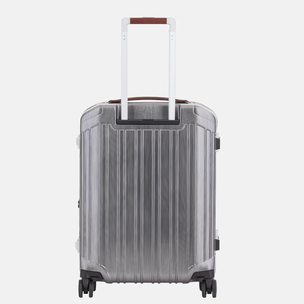 Piquadro handbagage koffer met voorvak 55 cm ncu nero bij Duifhuizen