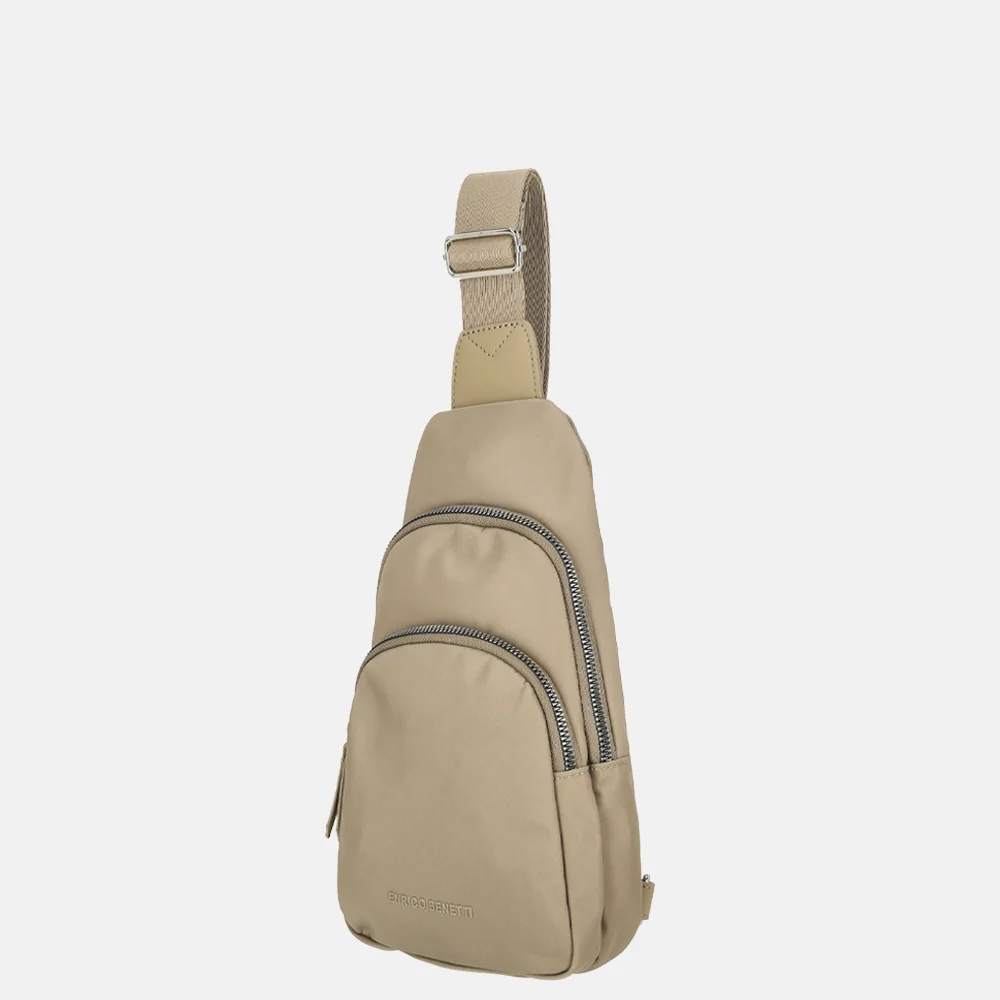 Enrico Benetti Caroline crossbody tas taupe bij Duifhuizen