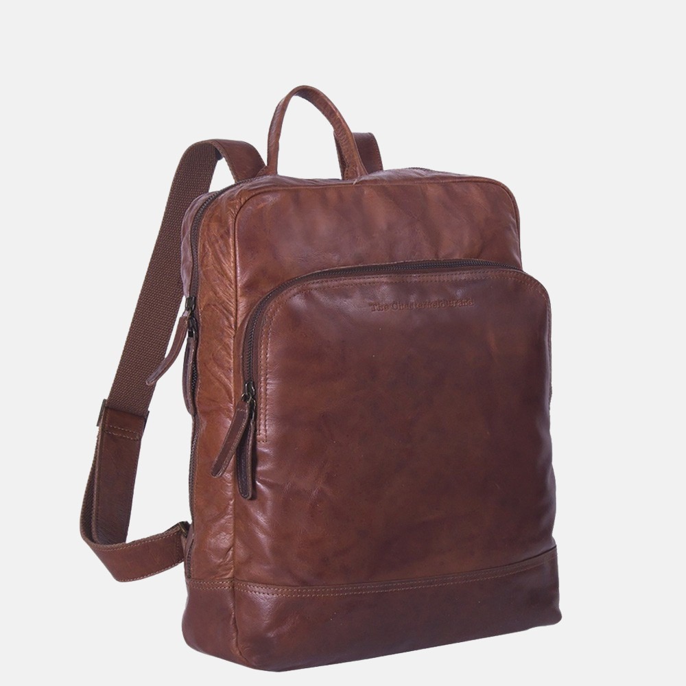 Chesterfield Maci rugzak 15.4 inch cognac bij Duifhuizen