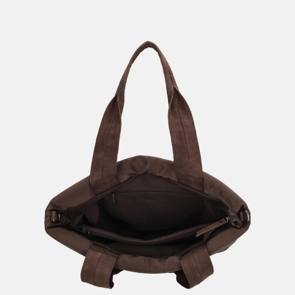 Zebra Trends Elske puffy handtas M donkerbruin bij Duifhuizen