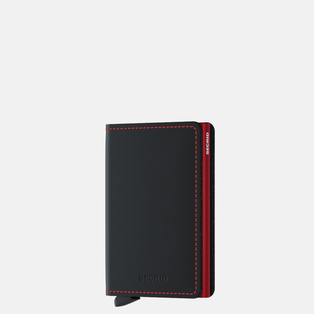 Secrid Slimwallet pasjeshouder matte black red bij Duifhuizen