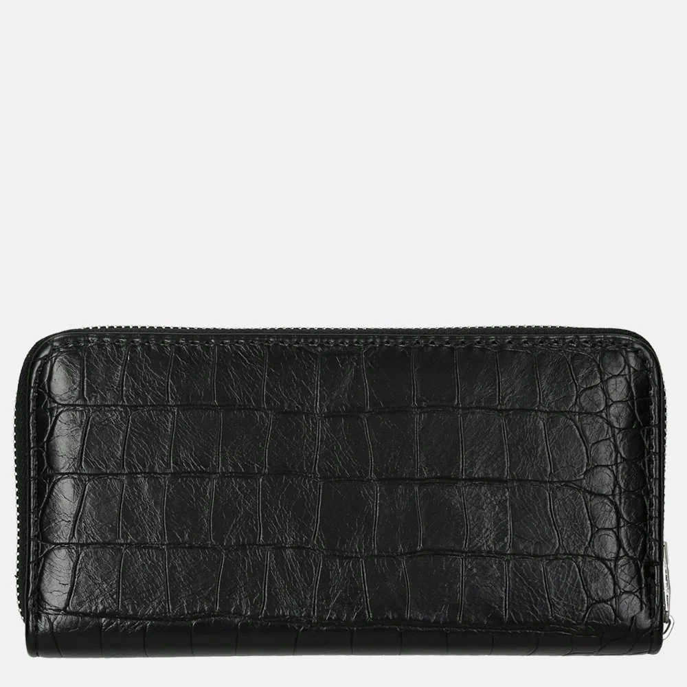 David Jones portemonnee L croco black bij Duifhuizen