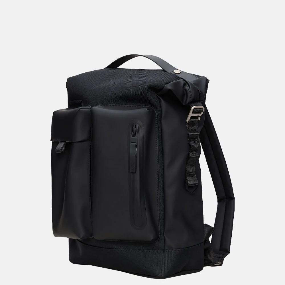 Rains Otaru rolltop rugzak 16 inch black bij Duifhuizen