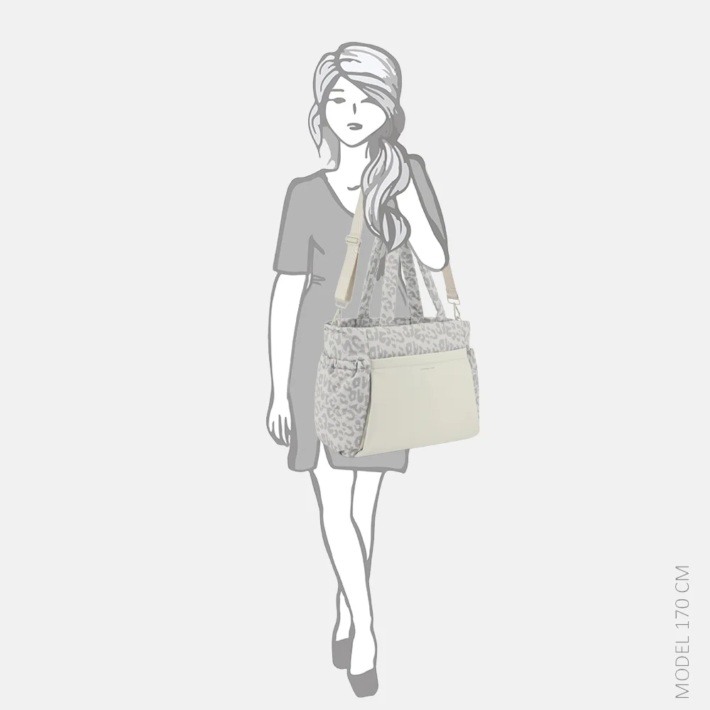 Kapten & Son Hellvi shopper leopard sandstone bij Duifhuizen