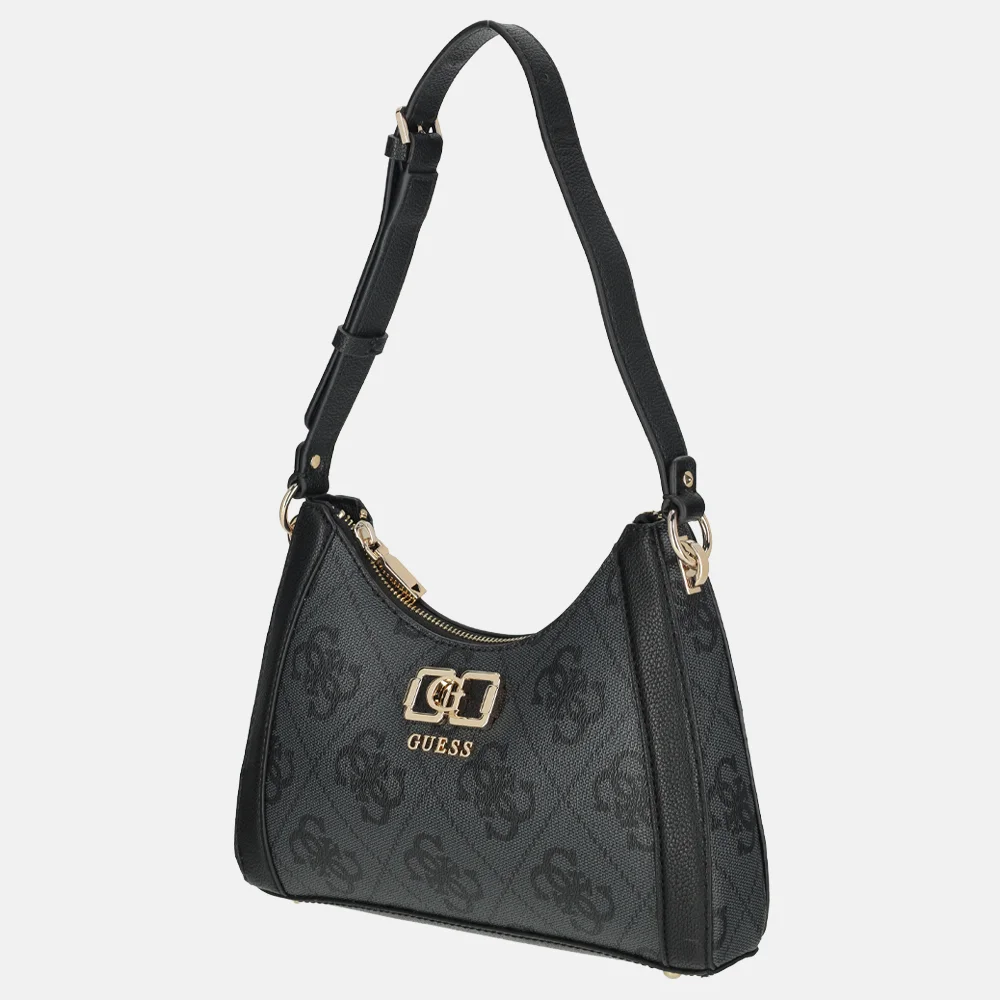 Guess Karnilla schoudertas coal Logo bij Duifhuizen