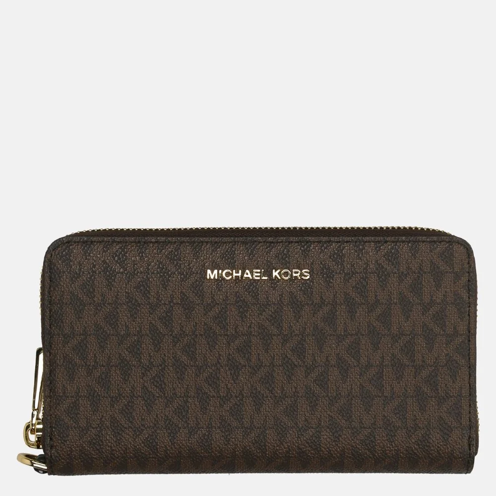 Michael Kors Jet Set portemonnee brown/acorn