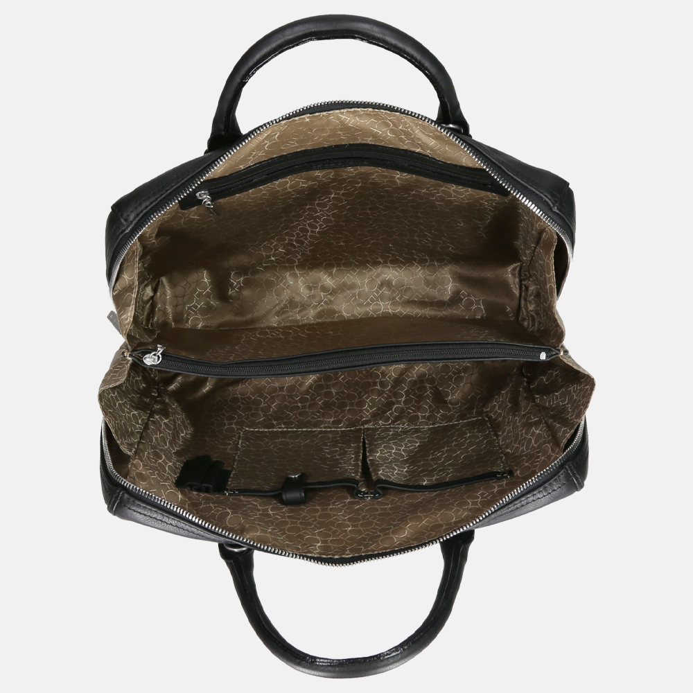 Claudio Ferrici Woven handtas black bij Duifhuizen