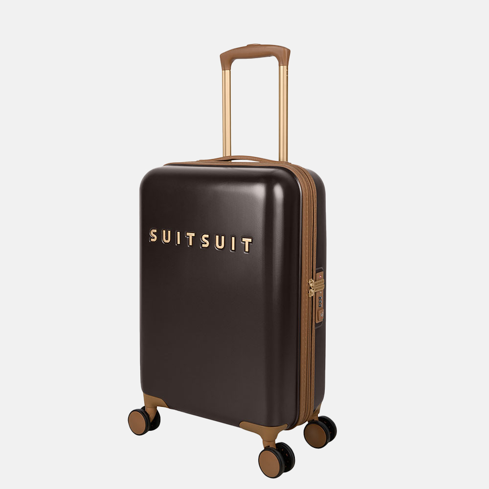 SUITSUIT Fab Seventies Classic koffer 55 cm espresso black bij Duifhuizen