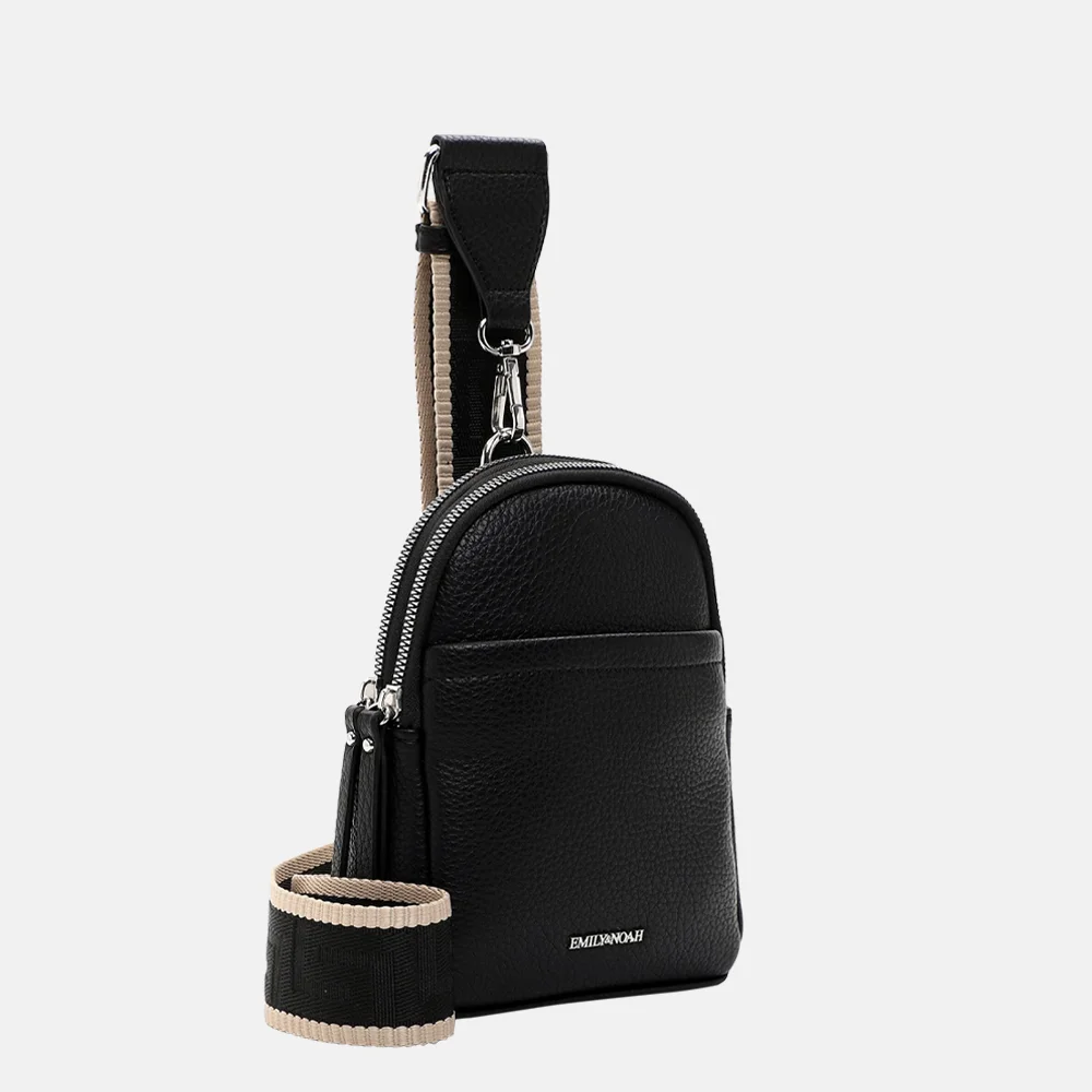 Emily & Noah Elena crossbody tas black bij Duifhuizen