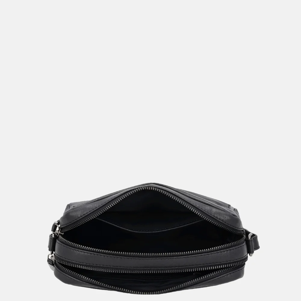 Hide & Stitches Porto schoudertas black bij Duifhuizen