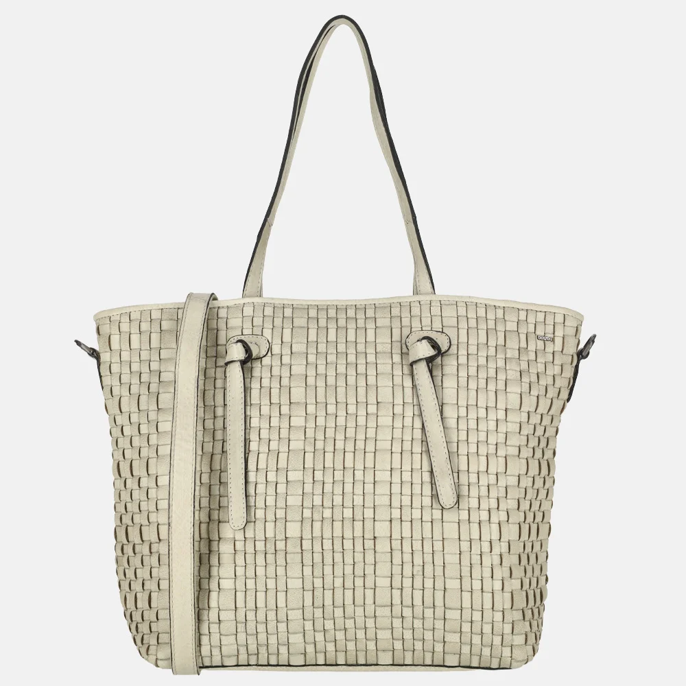 Berba Amalfi shopper vlechtwerk pebble
