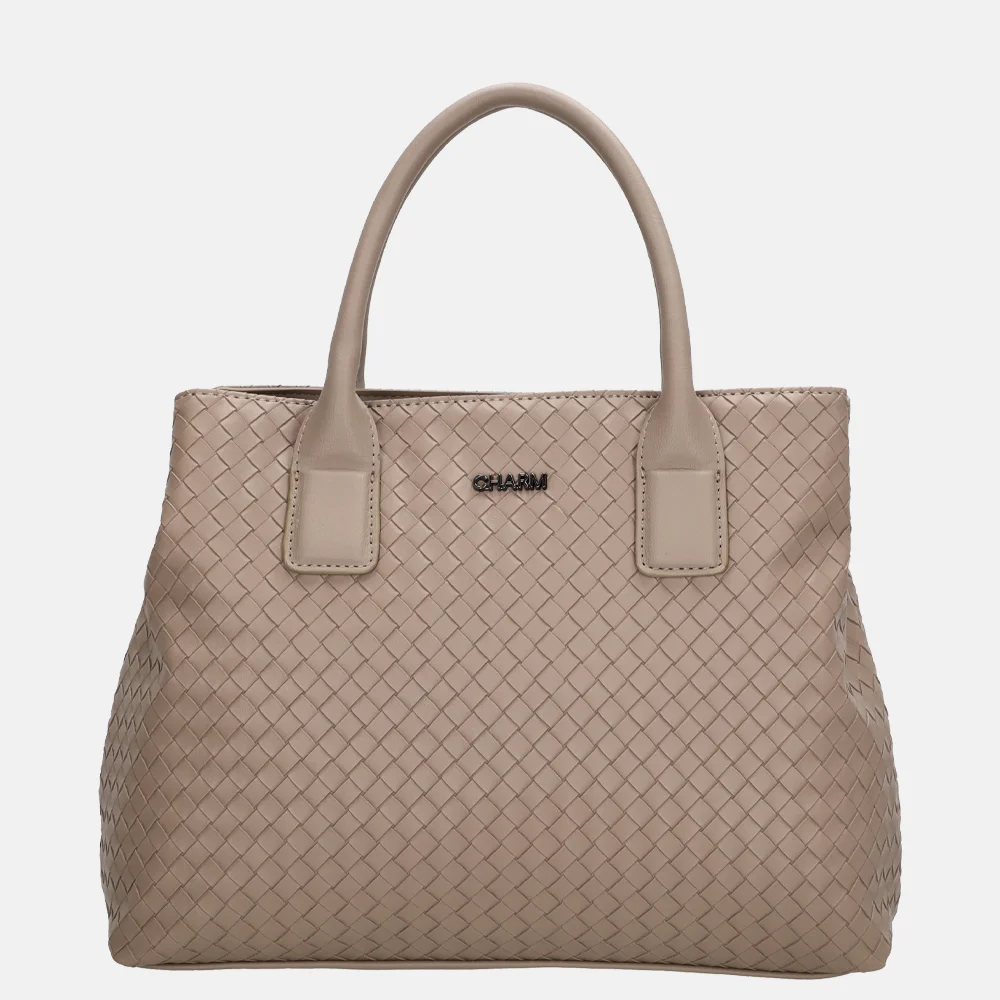 Charm London Mirabello handtas M taupe bij Duifhuizen