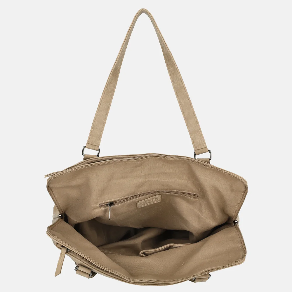 Enrico Benetti Karin shopper L mid taupe bij Duifhuizen