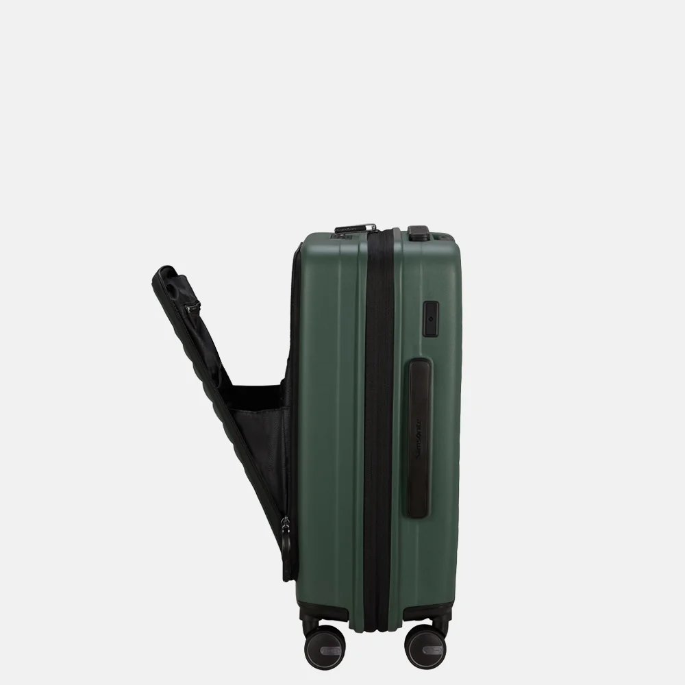 Samsonite Restackd frontpocket handbagage koffer 55 cm sage bij Duifhuizen