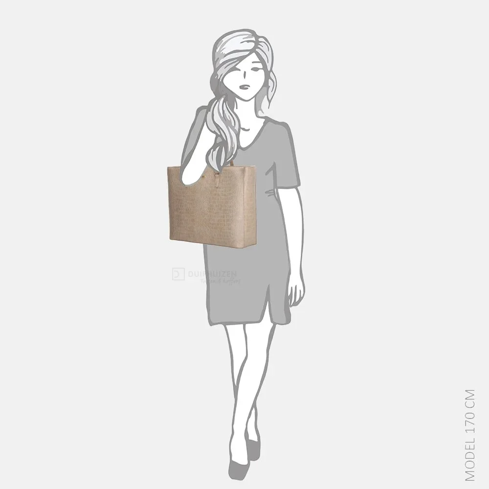 Charm London Midwood shopper 15.6 inch lichttaupe bij Duifhuizen