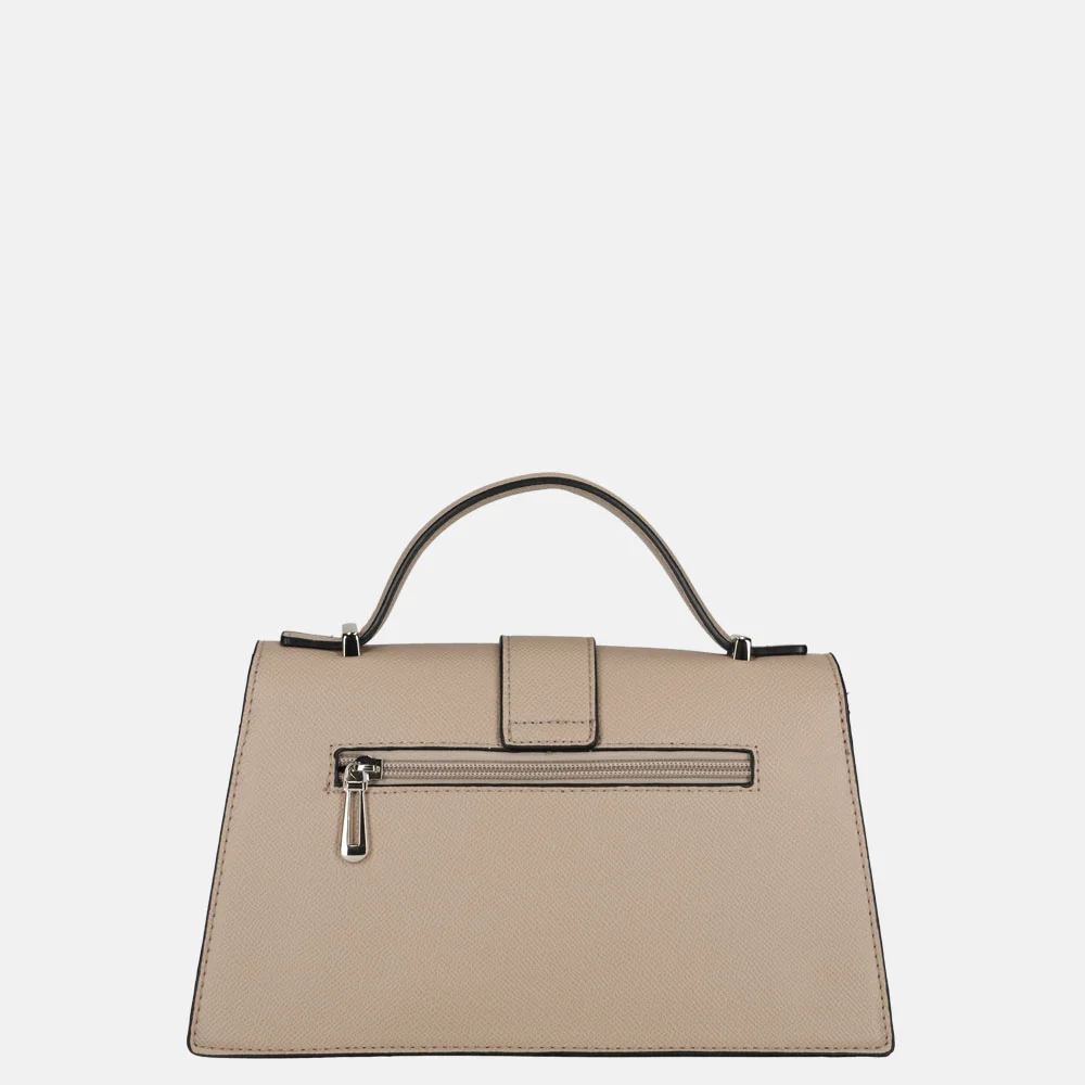 Flora & Co Saffiano crossbody tas taupe bij Duifhuizen