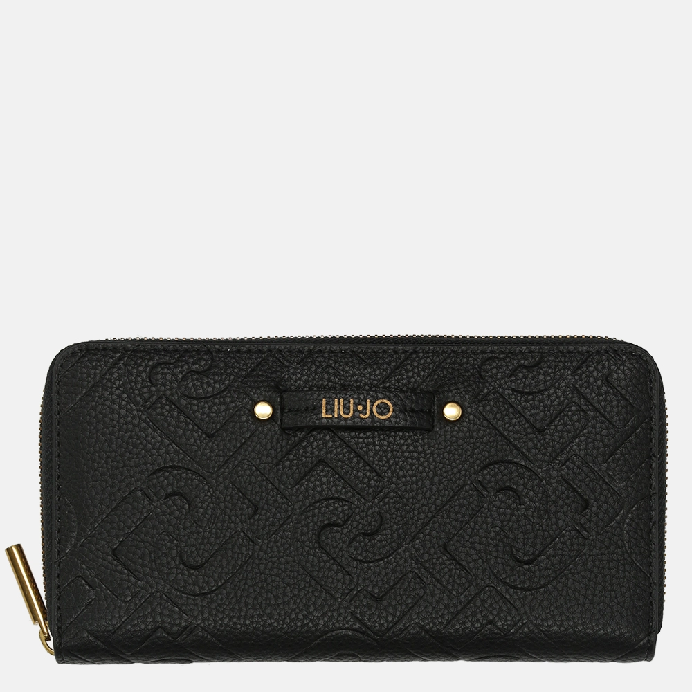 Liu Jo ziparound logo portemonnee XL nero