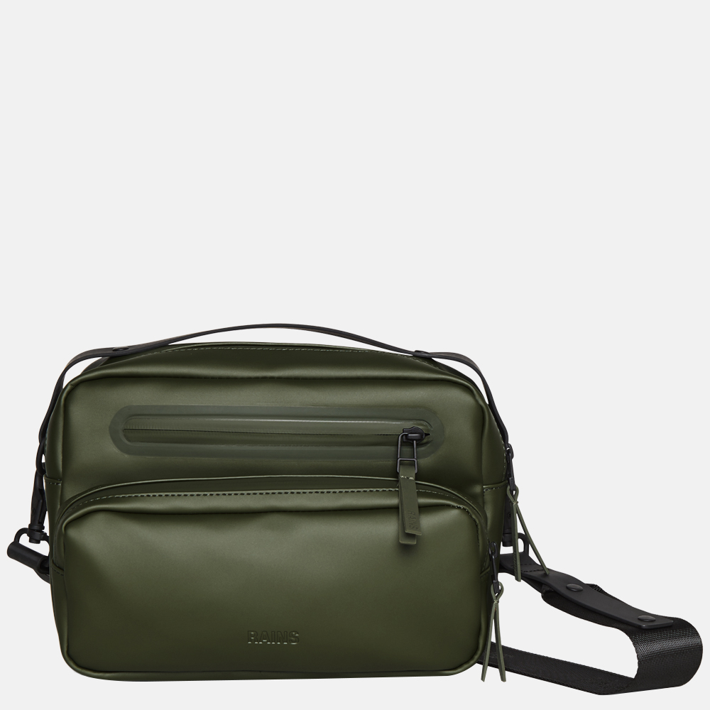 Rains Box Bag crossbody tas L evergreen