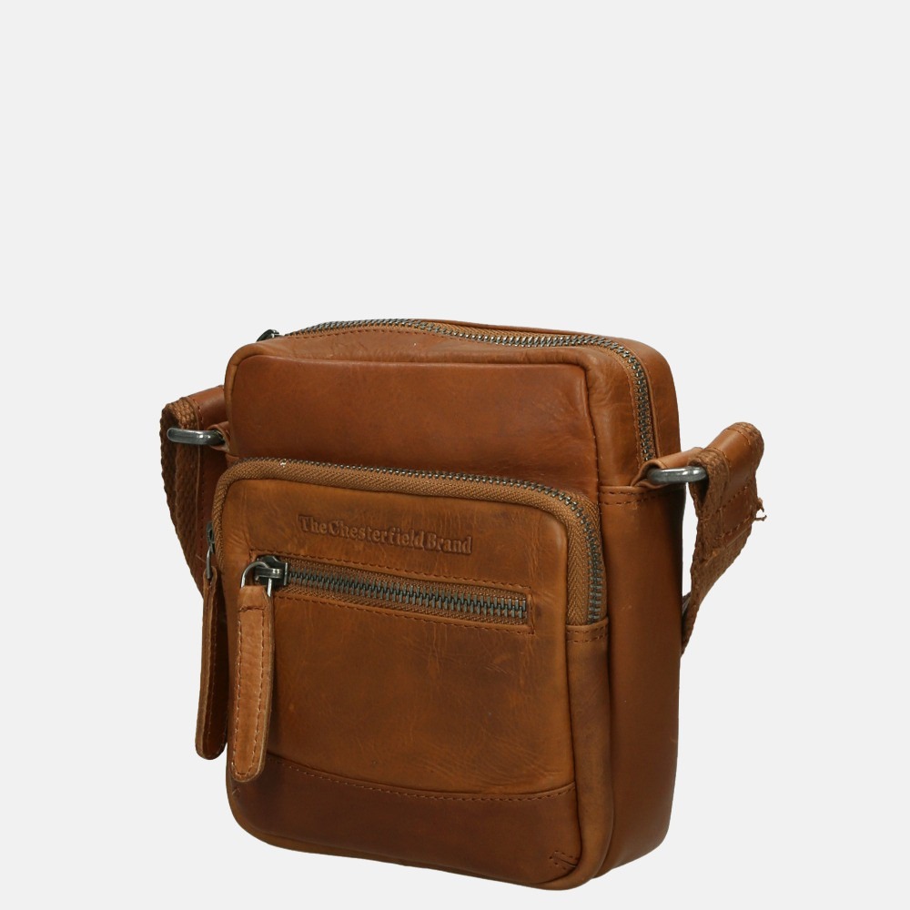 Chesterfield Bremen crossbody tas cognac bij Duifhuizen