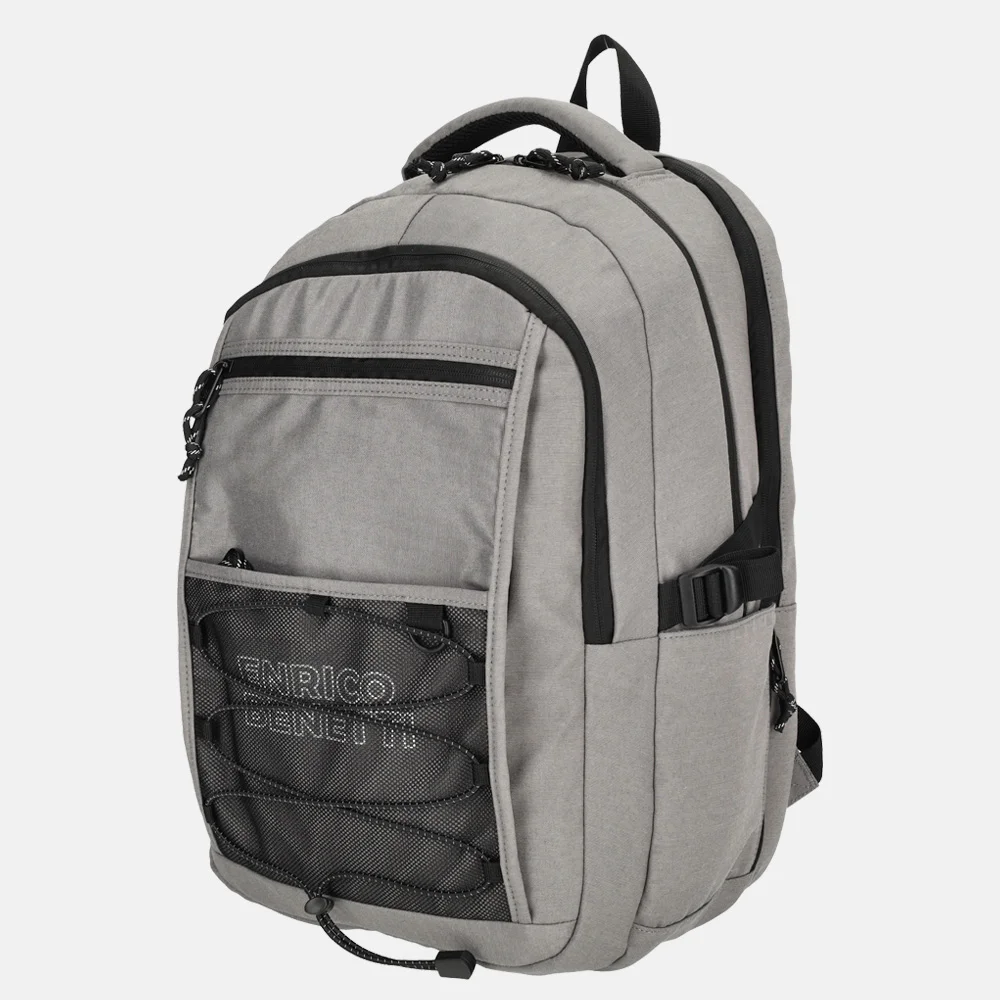 Enrico Benetti Anchorage laptoprugzak 15 inch lichtgrijs bij Duifhuizen