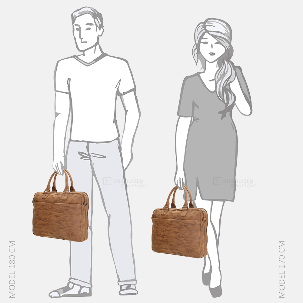 Enrico Benetti Madrid laptoptas 15 inch bruin bij Duifhuizen