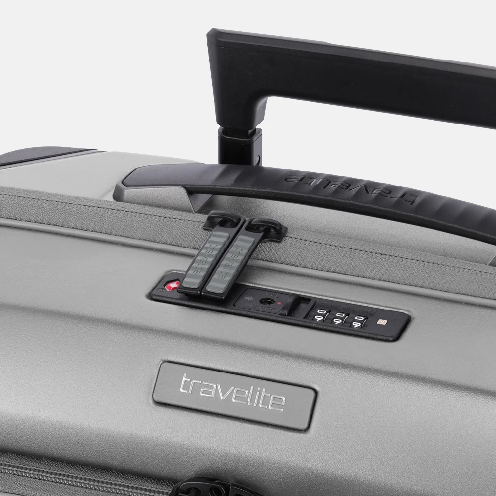 Travelite Millennium handbagage koffer 55 cm silver bij Duifhuizen