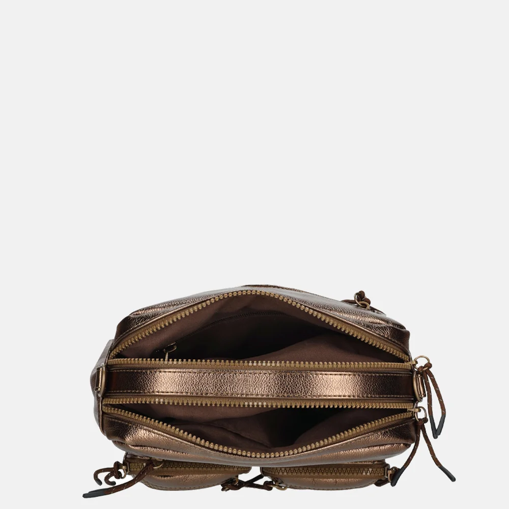 Enrico Benetti Celine crossbody tas metallic brons bij Duifhuizen