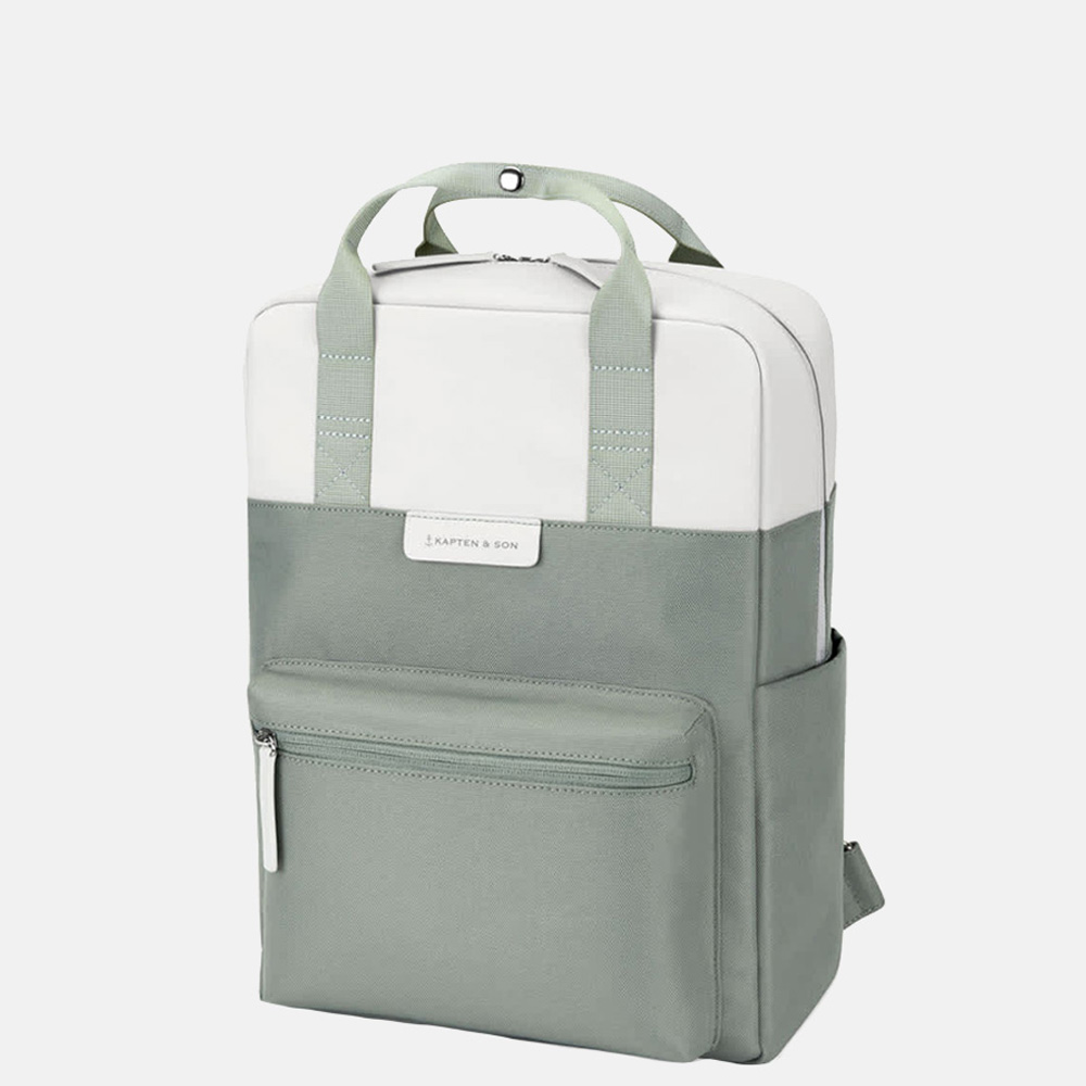 Kapten & Son Bergen rugzak 15 inch sage sprinkled  bij Duifhuizen