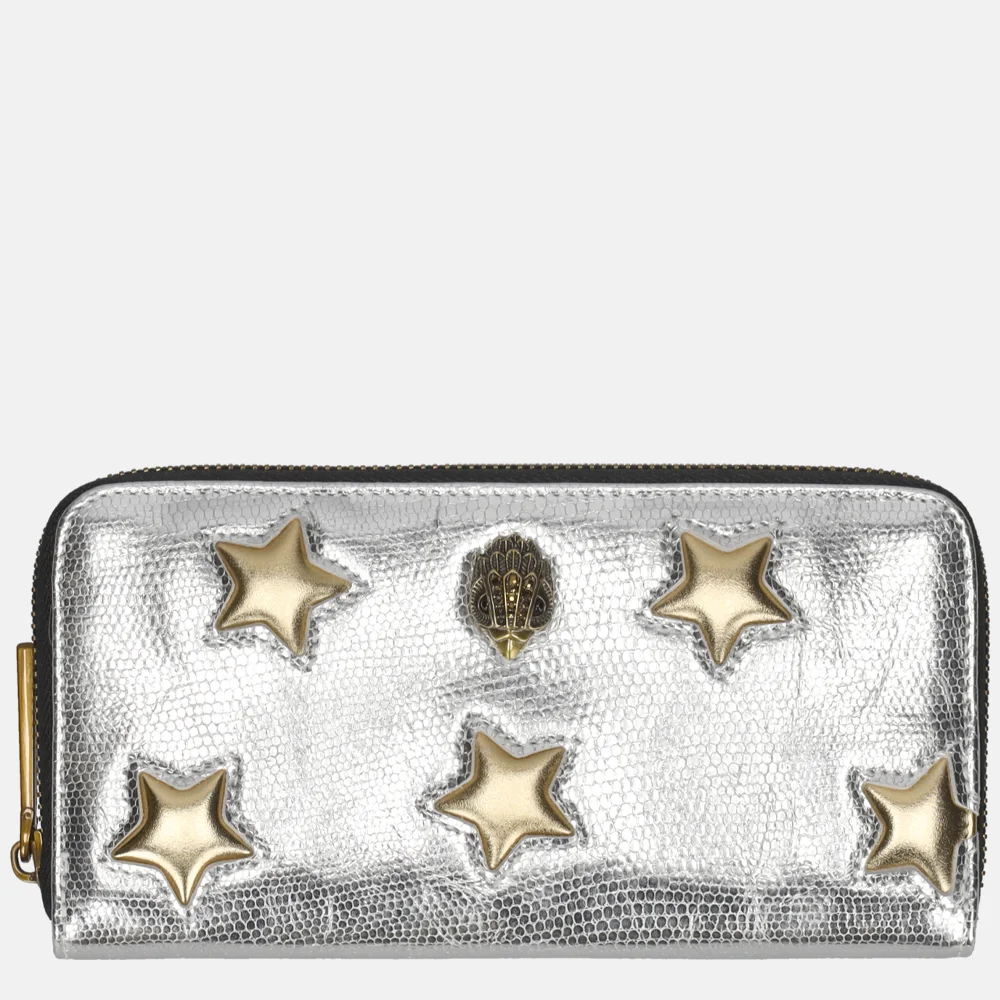Kurt Geiger Ziparound portemonnee silver com bij Duifhuizen