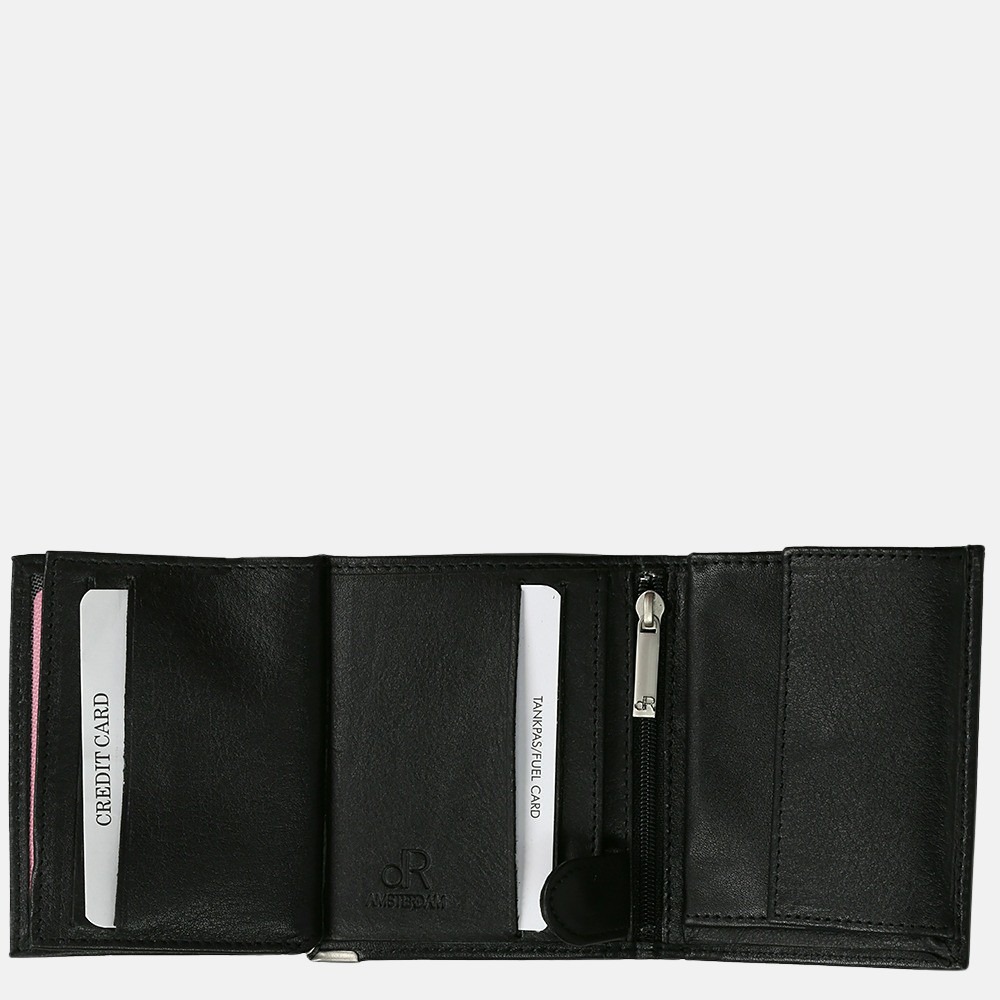 dR Amsterdam Toronto billfold S black bij Duifhuizen