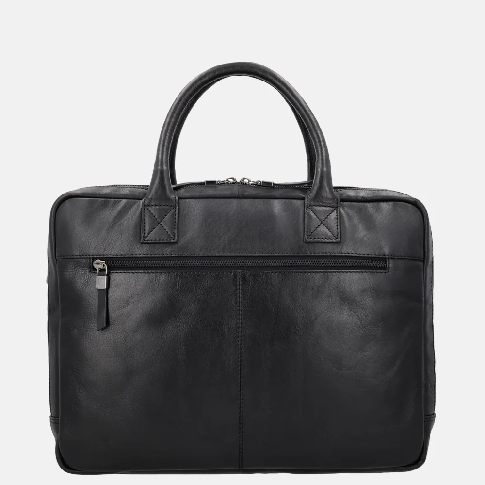 Hide & Stitches Porto laptoptas 15 inch black bij Duifhuizen