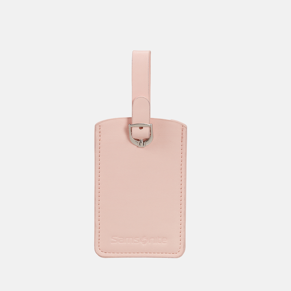 Samsonite kofferlabel set van 2 pale rose pink