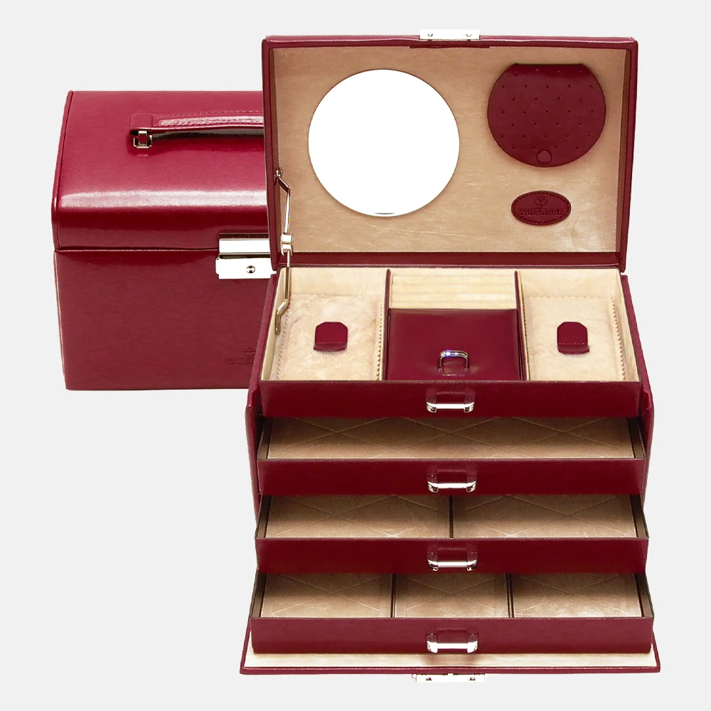 Windrose Merino sieradendoos M red