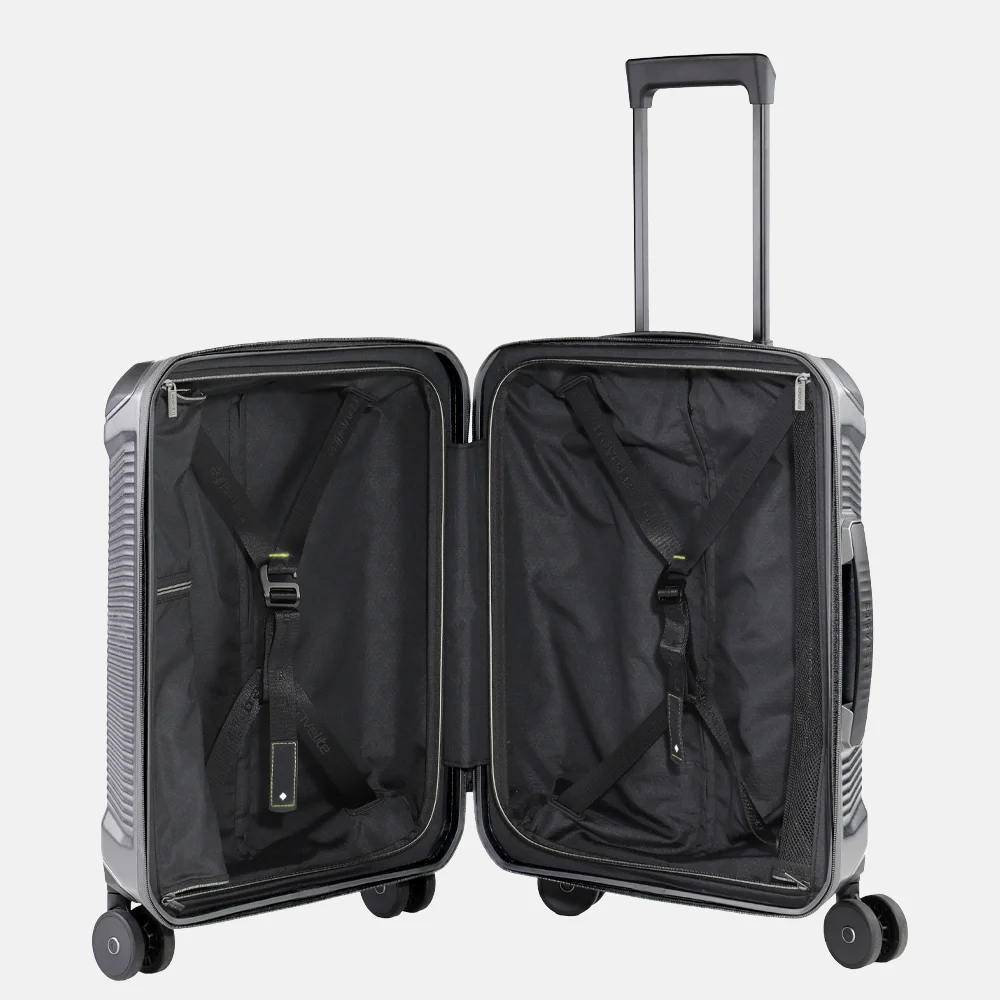 Travelite Millennium spinner 55 cm silver bij Duifhuizen