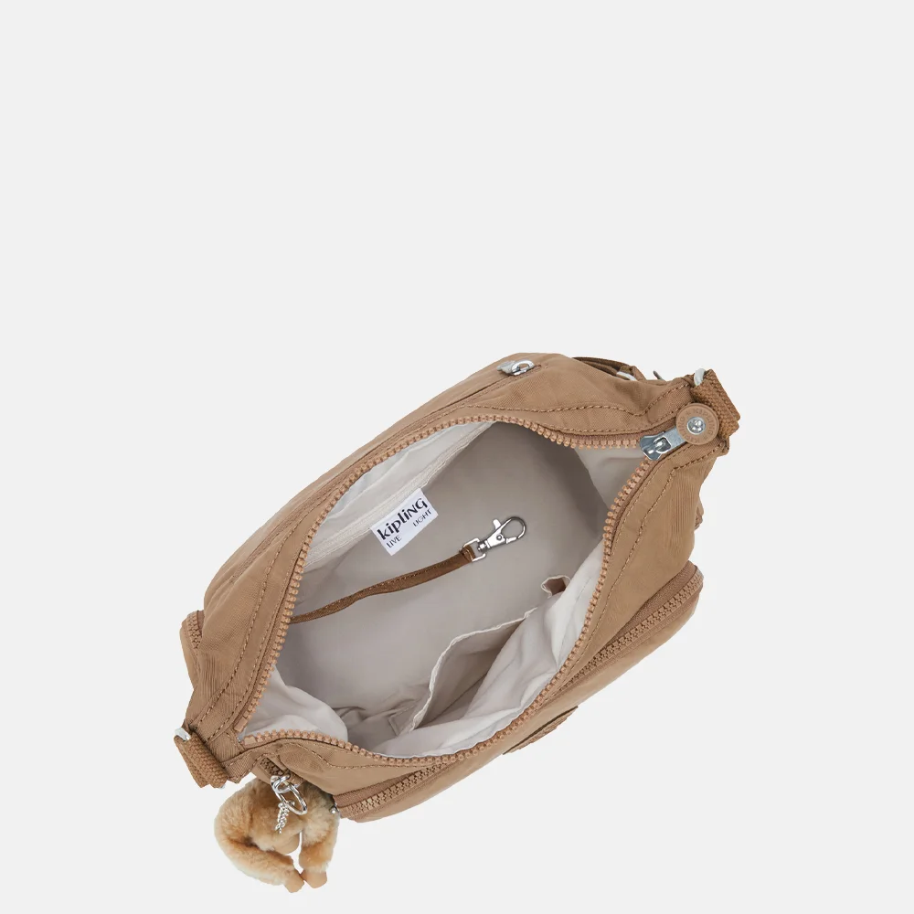 Kipling Gabb schoudertas S early tan bij Duifhuizen